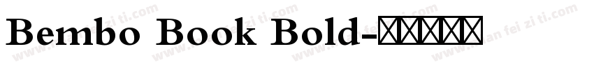 Bembo Book Bold字体转换